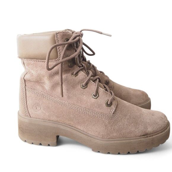 Timberland Carnaby Cool 6" Suede Boots Taupe Brown A1SKB Women's 8.5 - Picture 4 of 11